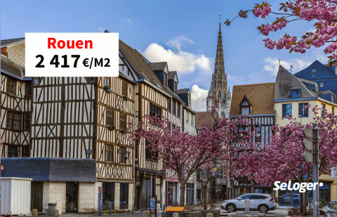 À Rouen, le prix immobilier progresse de 2,5 % sur l’année pour atteindre 2 417 €/m² !