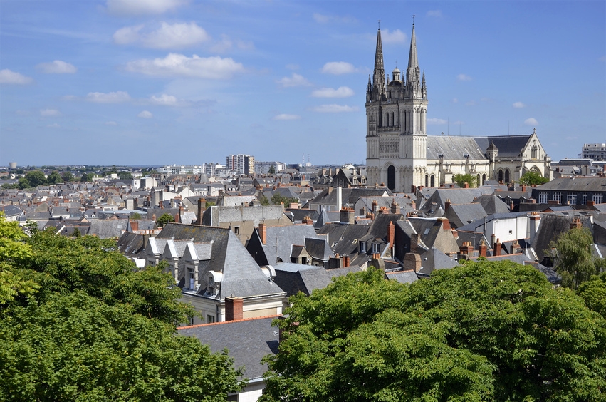 Vue sur la cathédrale Saint-Maurice d'Angers. © Christian Musat
