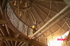 Un bâtiment construit en bambou à Bali. © Colin Anderson/ Blend Images/ Photononstop Ecole, cathédrale, villa... 5 incroyables constructions en bambou !
