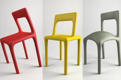 L’artiste Katerina Kamprani a réalisé de belles chaises multicolores pour rester debout. © kkstudio.gr Imaginez des objets inutilisables. Difficile ? On l’a fait pour vous