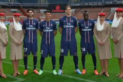 Javier Pastore, Thiago Silva, Zlatan Ibrahimovic et Blaise Matuidi. © Christophe Pelletier L'immobilier de luxe parisien squatté par les joueurs de foot