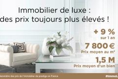 Les prix de l'immobilier de luxe toujours en pleine ascension en France !