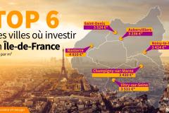 Découvrez notre classement des villes d'Île-de-France où il peut s'avérer rentable d'investir. ©DR Île-de-France : TOP 6 des villes où il faut investir dans le Grand Paris