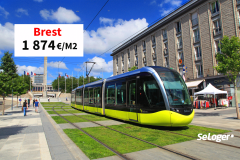 À Brest, les prix au m² restent abordables mais ils progressent rapidement : + 6,2 % en 1 an !