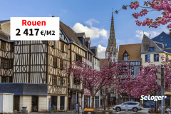À Rouen, le prix immobilier progresse de 2,5 % sur l’année pour atteindre 2 417 €/m² !
