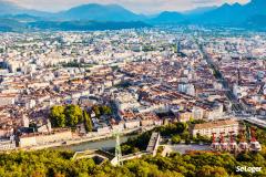 Panorama sur la ville de Grenoble.