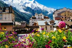 Vue sur la ville de Chamonix