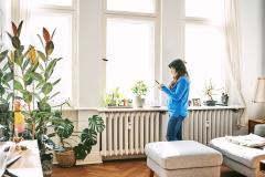 Un radiateur dans une maison