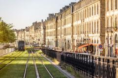 Ville de Bordeaux, vue sur le tramway