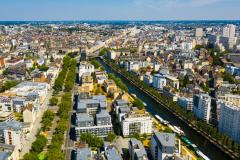 Vue aérienne sur la ville de Rennes