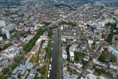 Vue aérienne de la vieille ville de Rennes