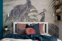 Tête de lit en papier peint