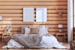 Un intérieur moderne et chaleureux décoré dans un style chalet