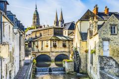 Bâtiments anciens au centre de Bayeux, en Normandie