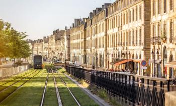 Ville de Bordeaux, vue sur le tramway