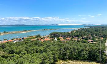 Vue aérienne du bassin d'arcachon