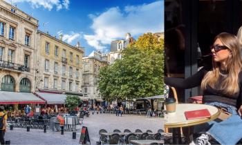 Diane Perreau en terrasse bordelaise