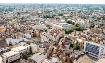 Vue aérienne de la ville de Nantes