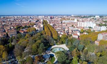 Vue aérienne de la ville de Toulouse
