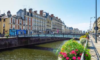 Vue sur la Vilaine, qui traverse la ville de Rennes
