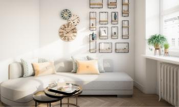 Pour un petit salon, il existe de nombreuses astuces d’aménagement et de décoration pour tirer parti de chaque centimètre. © Bulgac - Getty images