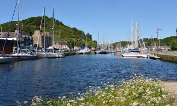 Vue sur le port du Légué à St Brieuc