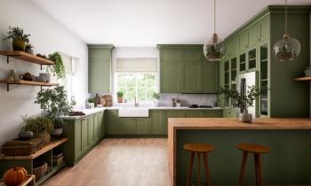 Rangements intégrés dans une cuisine 