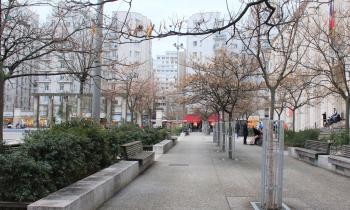 Vue sur le quartier Gratte-Ciel à Villeurbanne, commune limitrophe de Lyon