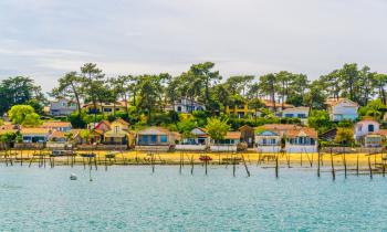 Vue sur le littoral du bassin d'Arcachon en Gironde