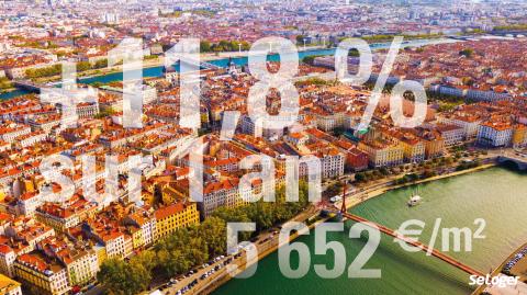 Lyon se place dans le top 10 des villes où le prix immobilier a le plus augmenté en 2020. ©Adobestock Le prix immobilier augmente à Lyon : +11,8 % en 1 an et ce n'est pas fini !