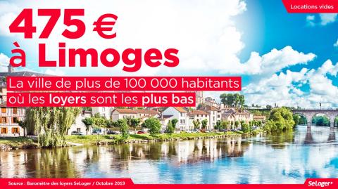 Le loyer pour une location vide à Limoges. ©DR <em>Modifier Article</em> Les chiffres clés de la location en 2019 : loyers, hausse des prix, délais, surfaces…