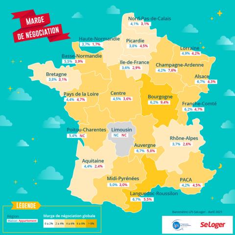 Les marges de négociation en France. ©SeLoger <em>Modifier Article</em> Prix immobilier : acheter dans une grande ville coûte toujours plus cher !