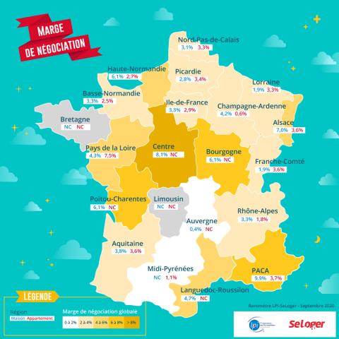 Les marges de négociation en France. ©DR <em>Modifier Article</em> L’activité ralentit mais le prix de l'immobilier s’envole !