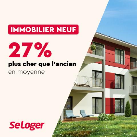 L'immobilier neuf plus cher que l'immobilier ancien. 