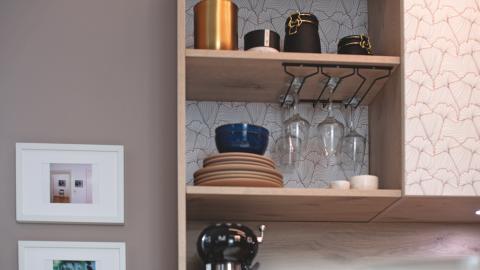 Intérieur de placard de cuisine personnalisé