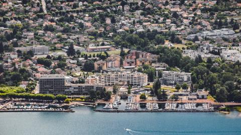 Vue sur la station thermale de Aix-les-Bains