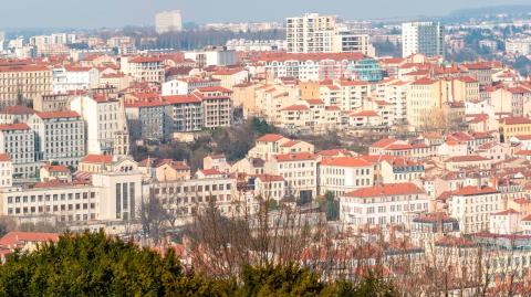 Lyon, ville française de la région historique Rhône-Alpes