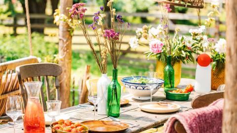 Déco de table à l'heure d'été 