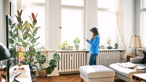 Un radiateur dans une maison