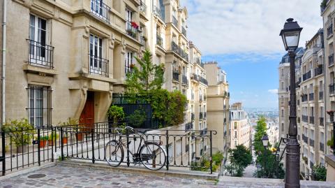 Vue sur paris depuis le 18e arrondissement