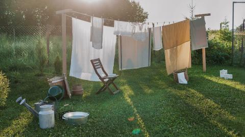 etendre linge dans son jardin sans vis à vis