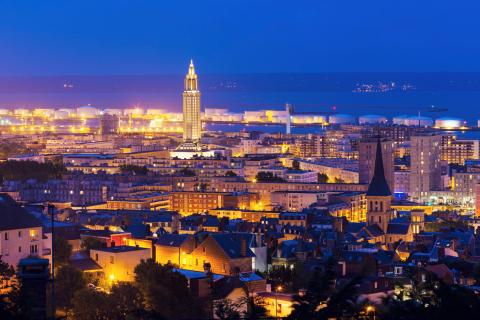 Le Havre vue de nuit