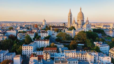Vue sur la butte Montmartre