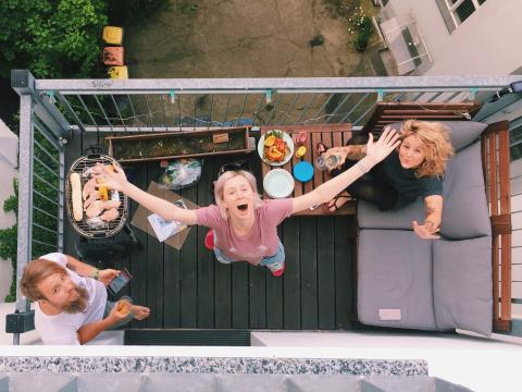 Barbecue en copropriété sur balcon