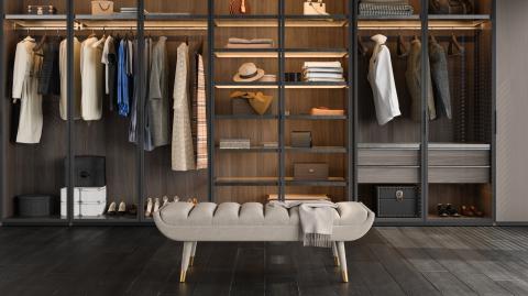 Dressing avec parquet noir