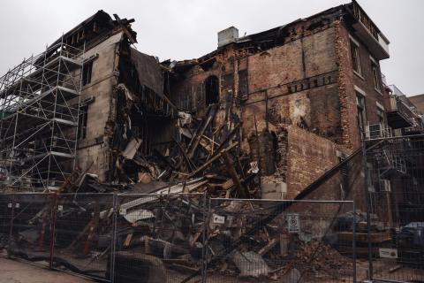 Immeuble abandonné et effondré rôle du maire