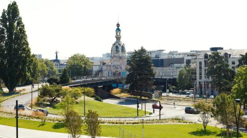 Point de vue sur un quartier de Nantes