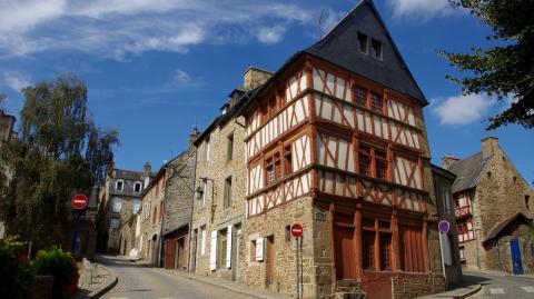 Maison à colombages au coeur de la ville de Saint-Brieuc, en Bretagne
