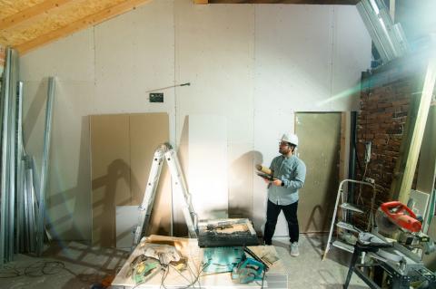 Garage transformation pièce en plus