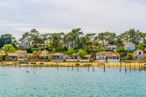 Vue sur le littoral du bassin d'Arcachon en Gironde